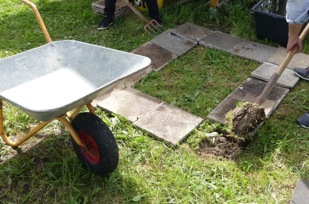 Vorbereitung Fundament für Wassertank