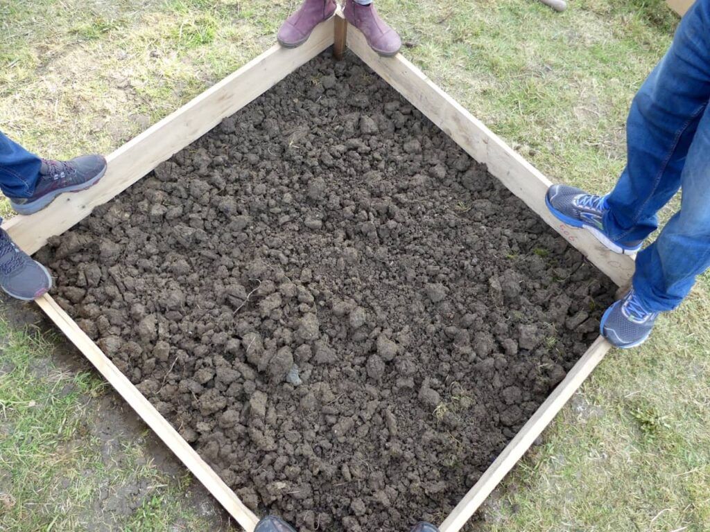 Das neue Beet ist fertig