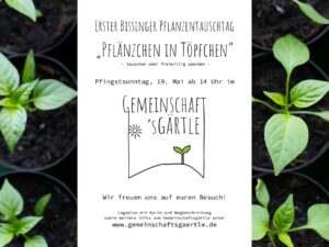 „Pflänzchen in Töpfchen" – Einladung zum Pflanzentauschtag