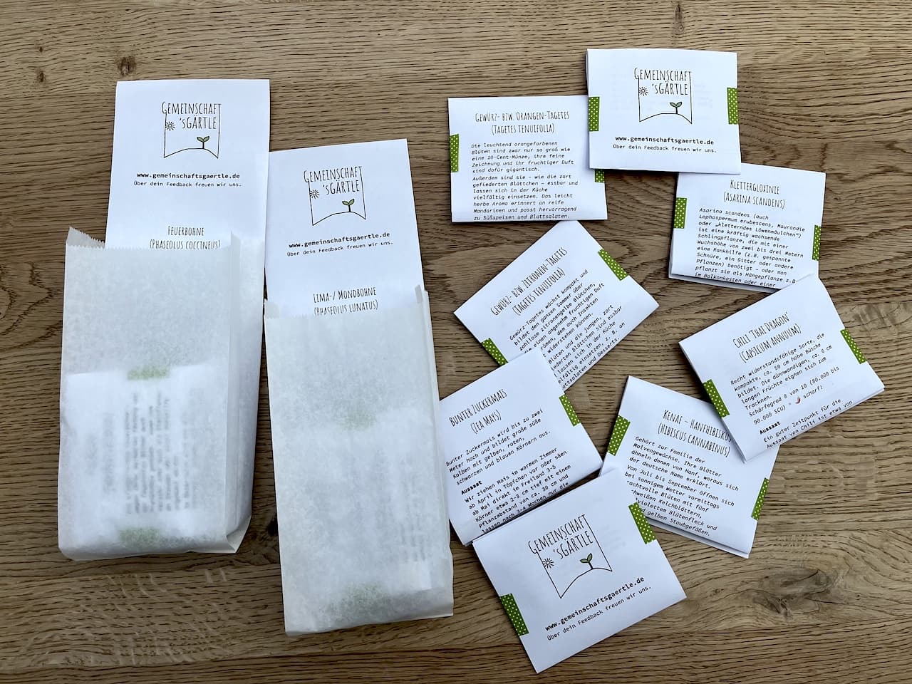 Samentütchen für den Tauschtisch in Tübingen (Foto: privat)